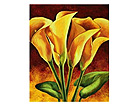 &Ouml;ljymaalaus kankaalla KELTAISET KUKAT 80x60 cm NC-33514