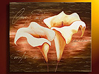 &Ouml;ljymaalaus kankaalla VALKOINEN KUKKA 60x60 cm NC-33522