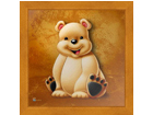 Taulu CHILDREN - WHITE BEAR 16x16 cm OG-37707