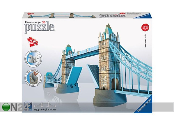 3D palapeli TOWER BRIDGE 216 palaa