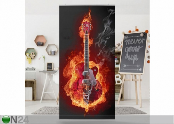 Paneeliverho GUITAR IN FLAMES 250x120 cm