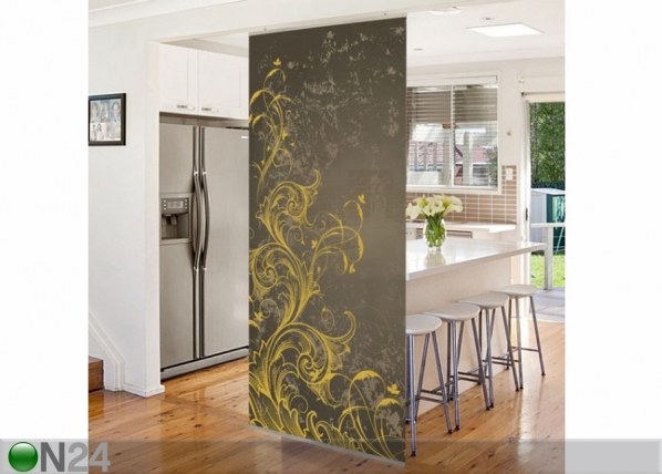 Paneeliverho FLOURISHES IN GOLD AND SILVER 250x120 cm