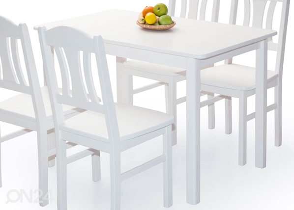 Ruokapöytä PER 120x70 cm, valkoinen