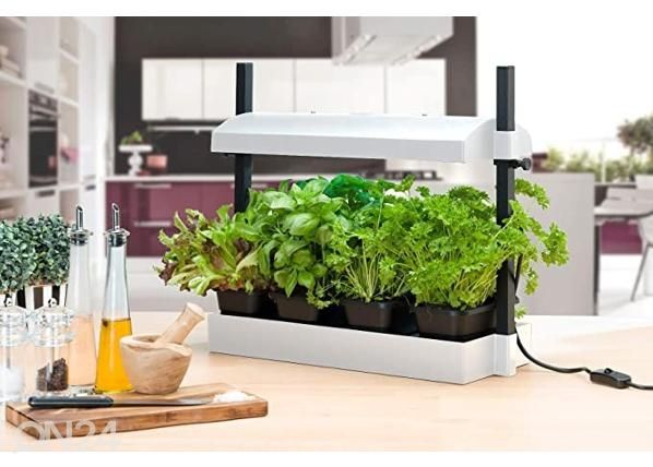 Esikasvatuslaatikko valaistuksella Grow Light Garden 2x24W, valkoinen