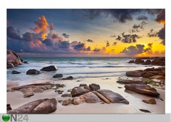 Fleece-kuvatapetti BEACH SUNRISE IN THAILAND