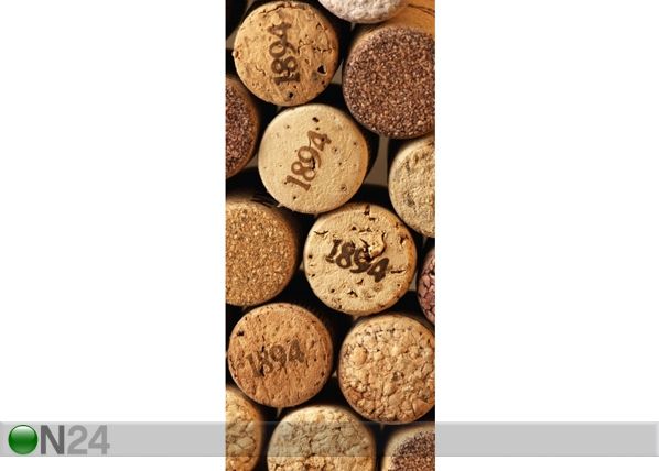 Fleece kuvatapetti BOTTLE CORKS 90x202 cm