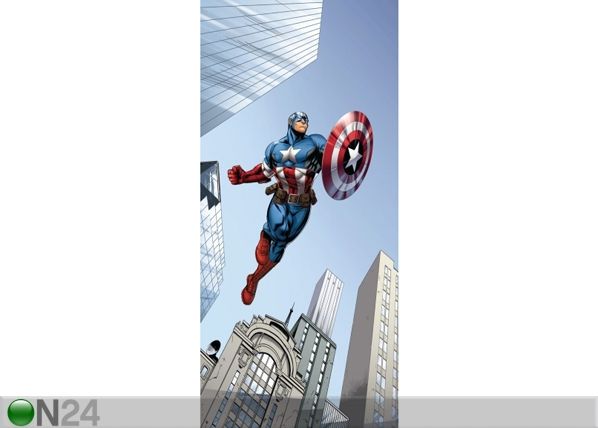 Fleece kuvatapetti CAPTAIN AMERICA 90x202 cm
