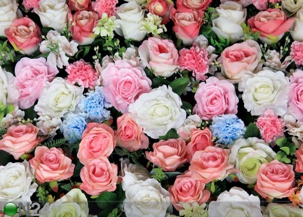 Fleece-kuvatapetti COLORFUL FLOWERS 360x270 cm