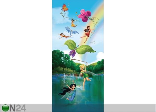 Fleece kuvatapetti DISNEY FAIRIES IN THE RAINBOW 90x202 cm