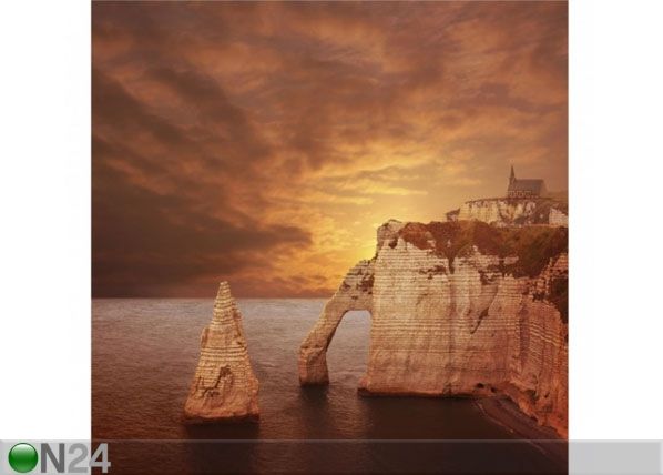 Fleece-kuvatapetti ETRETAT SUNSET CLIFFS
