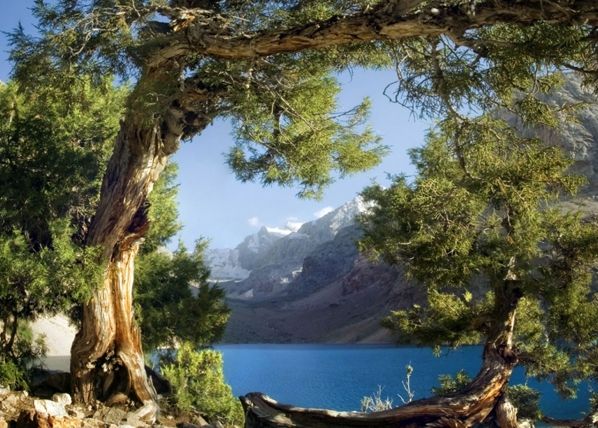 Fleece-kuvatapetti MOUNTAIN LAKE 360x270 cm