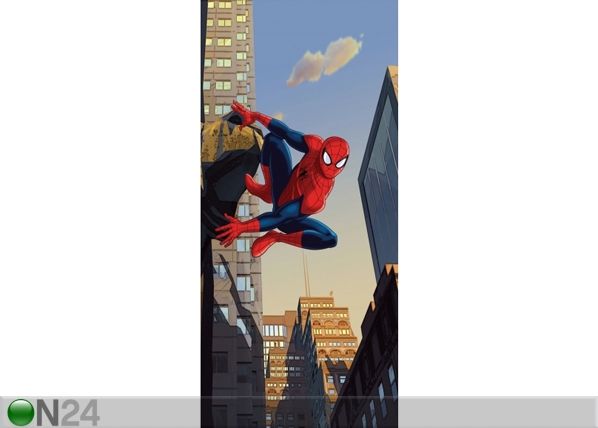 Fleece kuvatapetti SPIDERMAN AND THE CITY 90x202 cm
