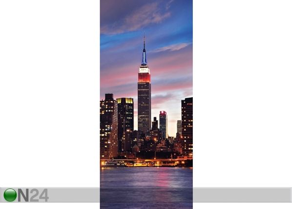 Fleece kuvatapetti SUNSET IN NEW YORK 90x202 cm