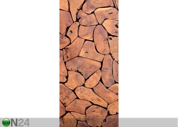 Fleece kuvatapetti WOOD 90x202 cm