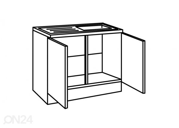 Keittiön allaskaappi Faro 100 cm