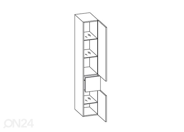 Korkea kylpyhuoneen kaappi 327