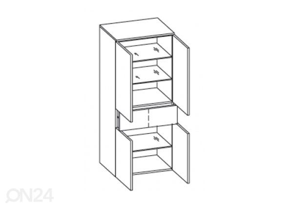 Korkea kylpyhuoneen kaappi 328