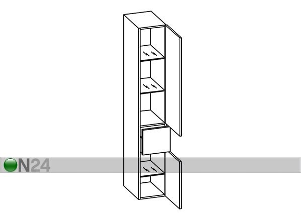 Korkea kylpyhuoneen kaappi 359