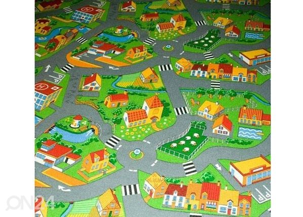 Lastenhuoneen matto PIKKU KYLÄ 200x300 cm