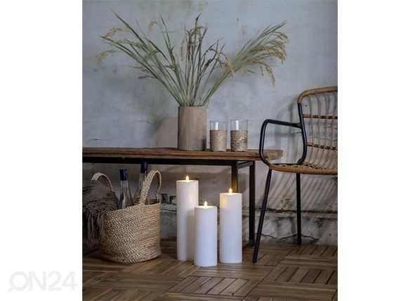 LED kynttilä Flamme Rak valkoinen h32,5 cm