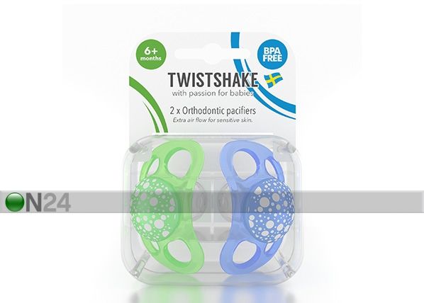 Silikonitutti TWISTSHAKE 2 kpl, 6+ kuukauden ikäisille