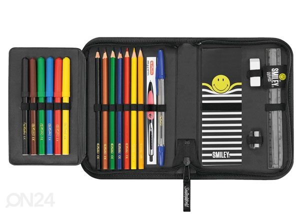 Täytetty penaali HERLITZ SMILEYWORLD BLACK STRIPES