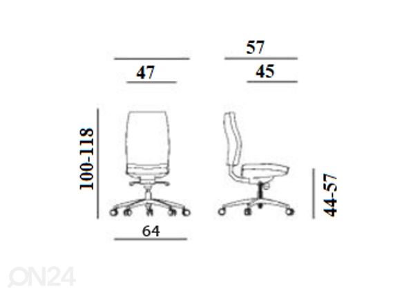 Työtuoli Mek D5, harmaa