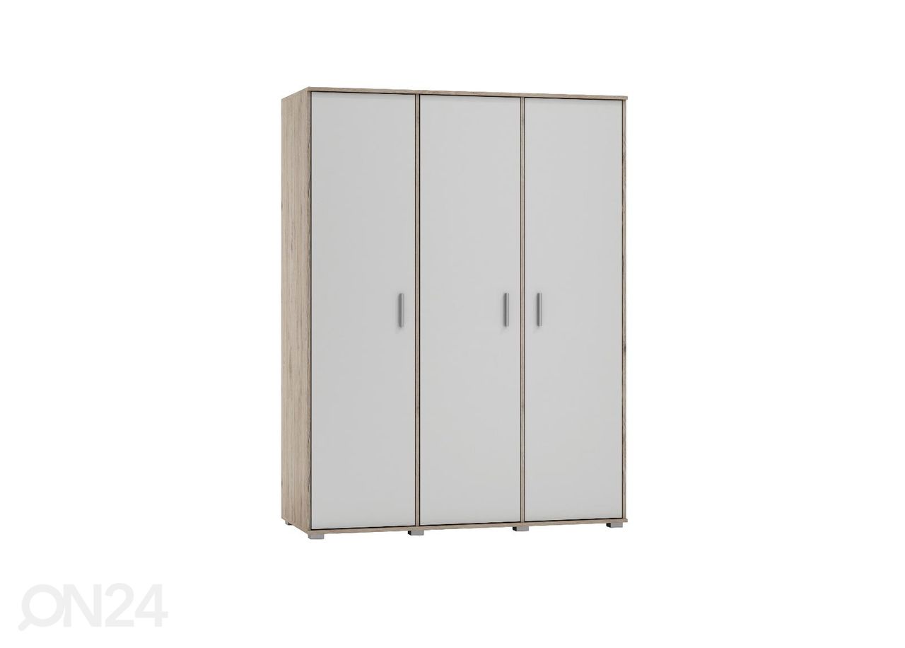 3-ovinen vaatekaappi Aura 150 cm kuvasuurennos