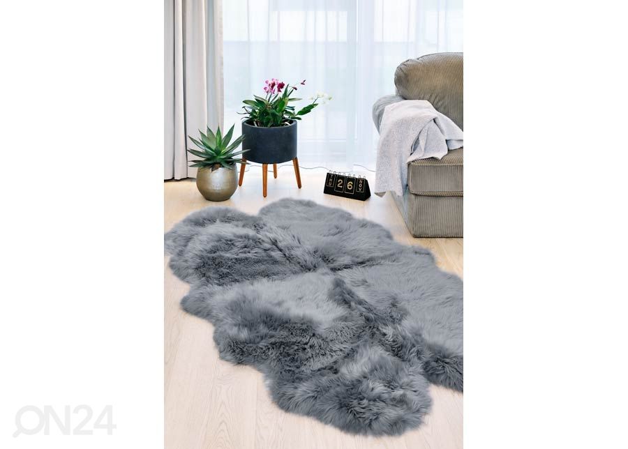 Aito lampaantalja Merino grey Quatro ±90x180 cm kuvasuurennos