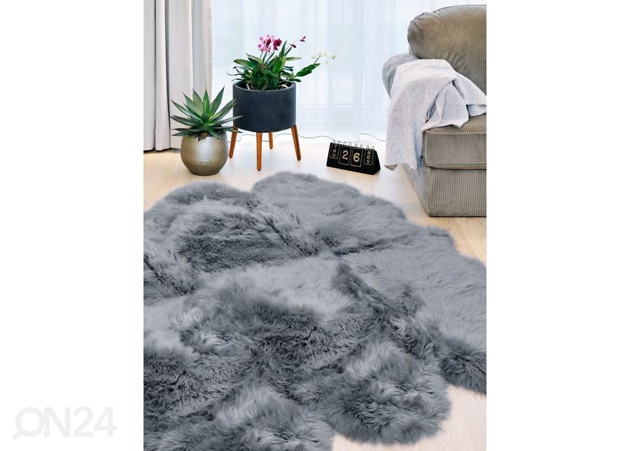 Aito lampaantalja Merino grey Sexto ±130x180 cm kuvasuurennos