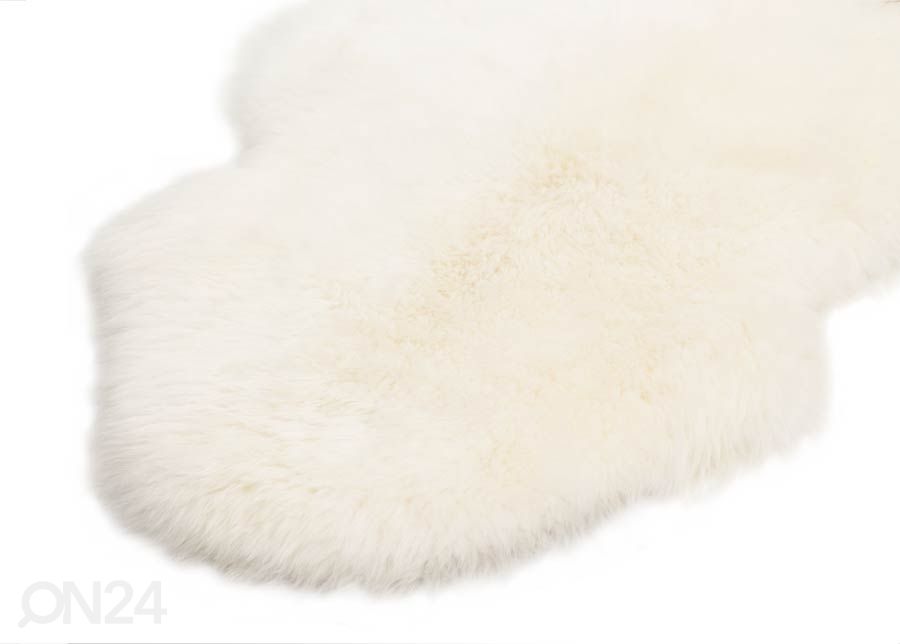 Aito lampaantalja Merino natural white Duo ±60x180 cm kuvasuurennos