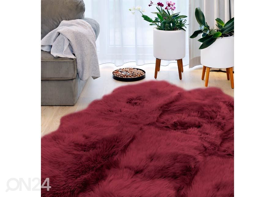 Aito lampaantalja Merino wine Octo ±170x180 cm kuvasuurennos