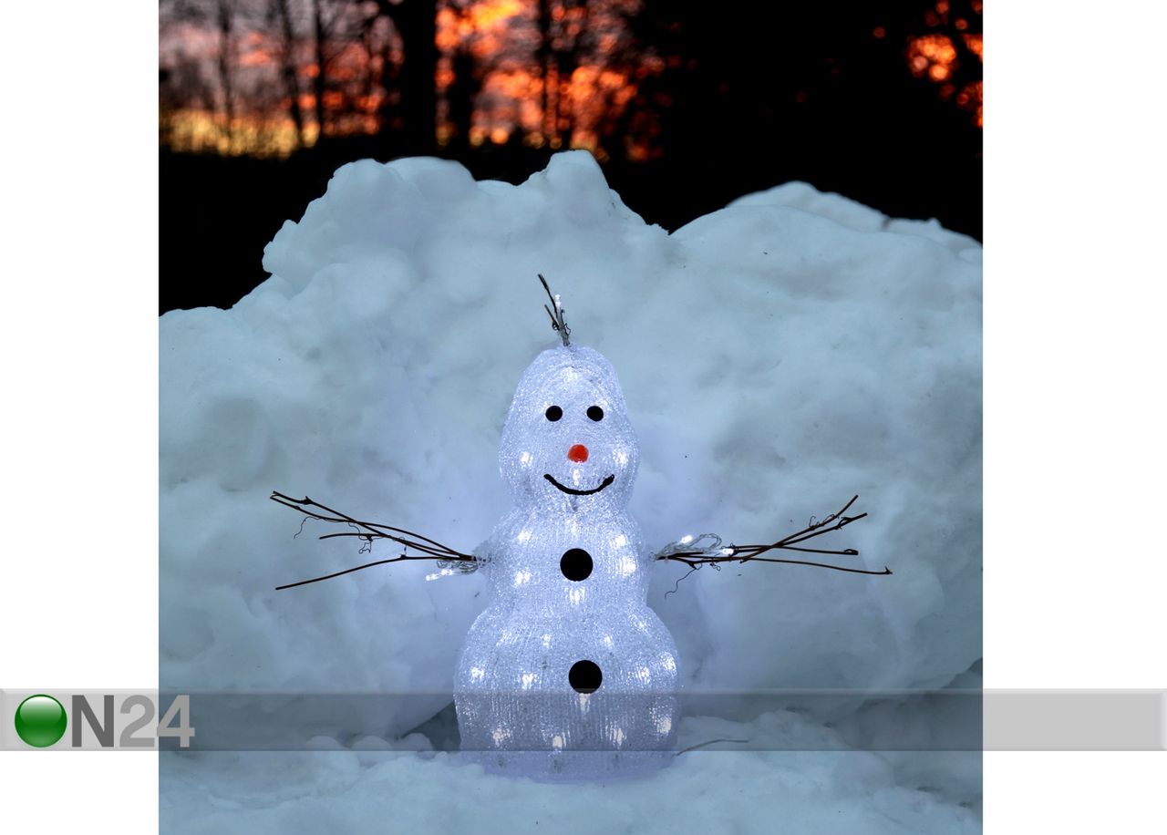 Akryylihahmo SNOWMAN 38 cm kuvasuurennos