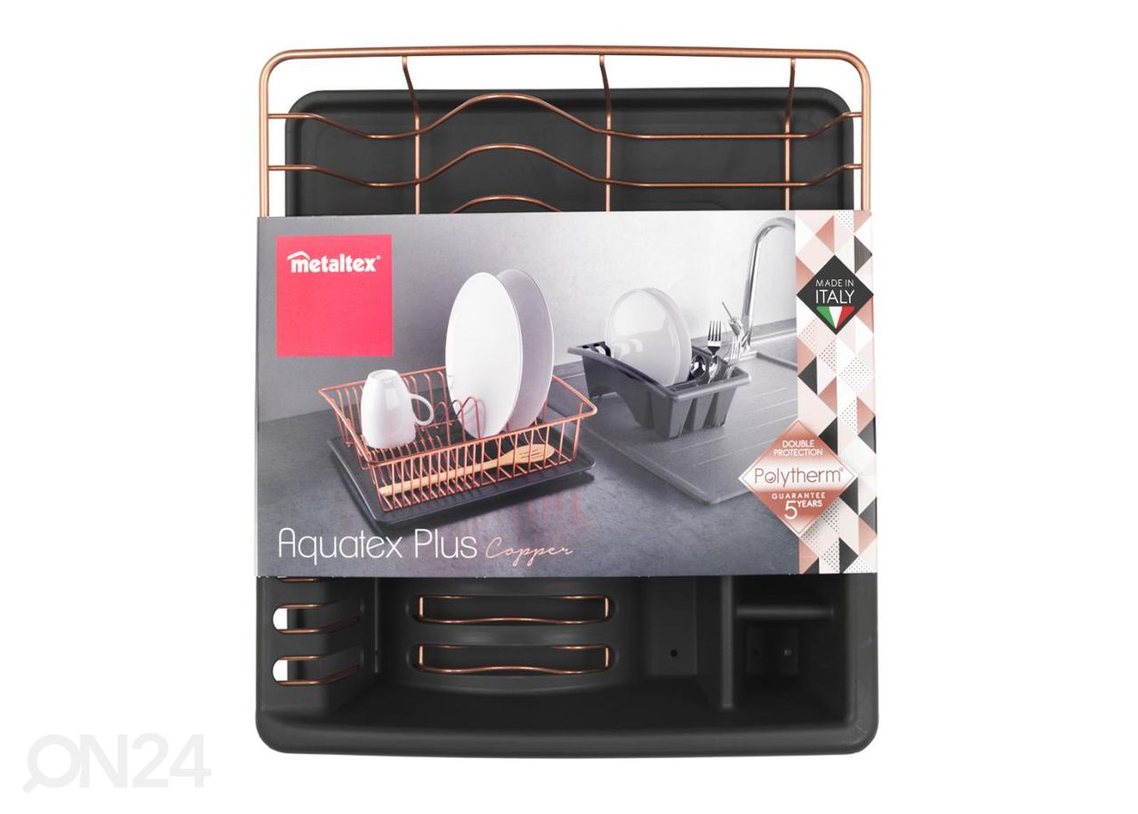 Astiankuivausteline Aquatex Plus, 35x30x12 cm, pronssi kuvasuurennos