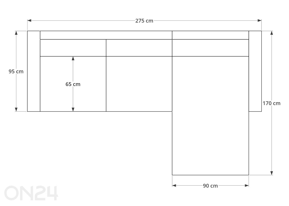 Atto Collection kulmasohva Aurora kuvasuurennos