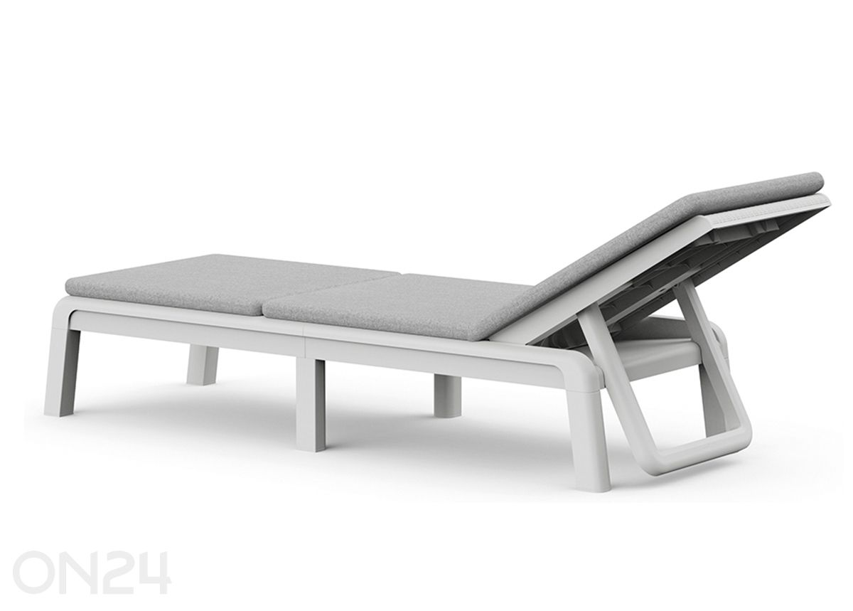 Aurinkotuoli Keter Keter Mallorca pehmusteella Sunlounger, valkoinen / harmaa kuvasuurennos