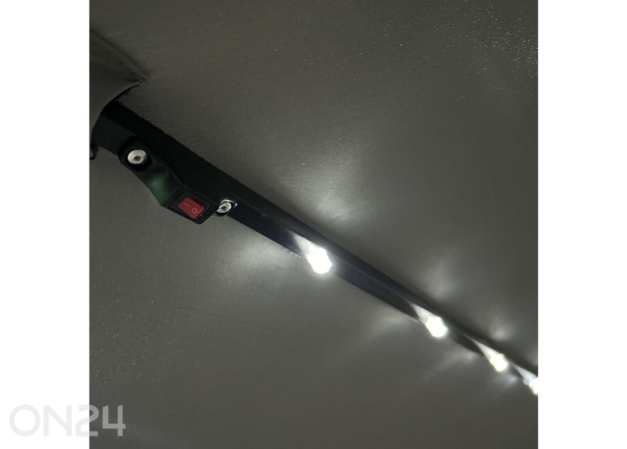 Aurinkovarjo Milin + LED Ø 3 m kuvasuurennos