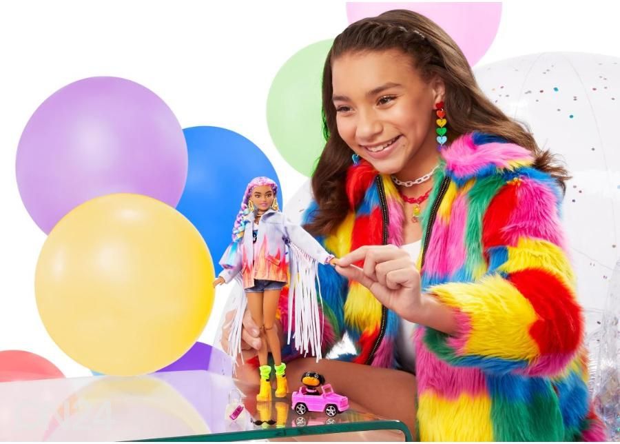 Barbie® Ekstra Sateenkaari hiukset kuvasuurennos