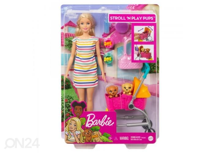 Barbie Koiranpentujen ulkoilusetti kuvasuurennos