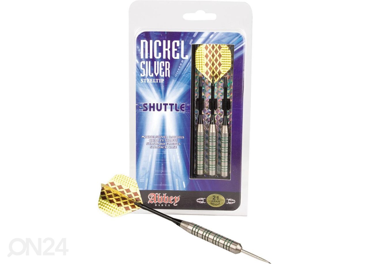 Darts tikkasetti Nickel/silver Abbey kuvasuurennos