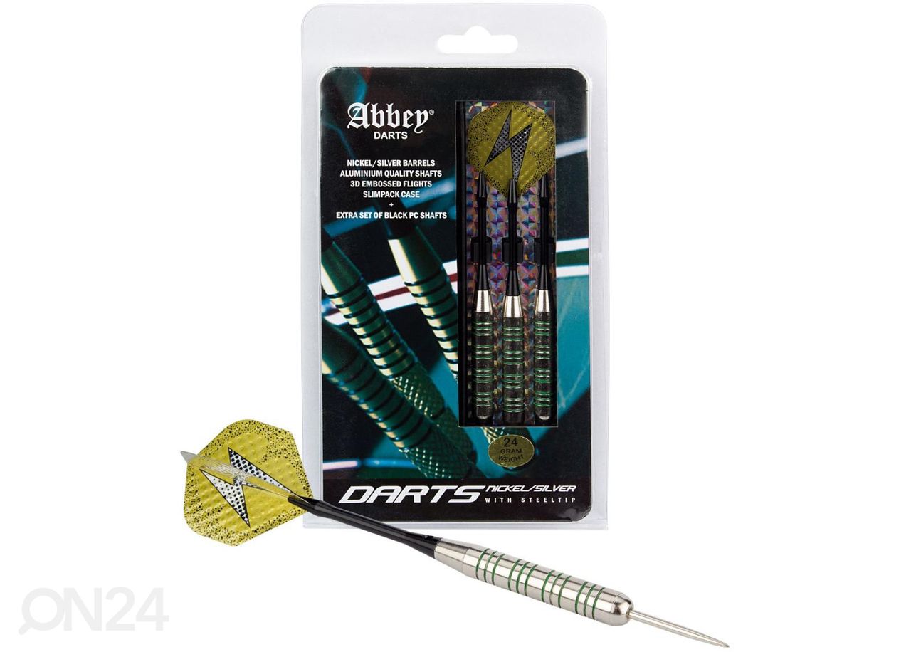 Darts tikkasetti Nickel/silver Abbey kuvasuurennos