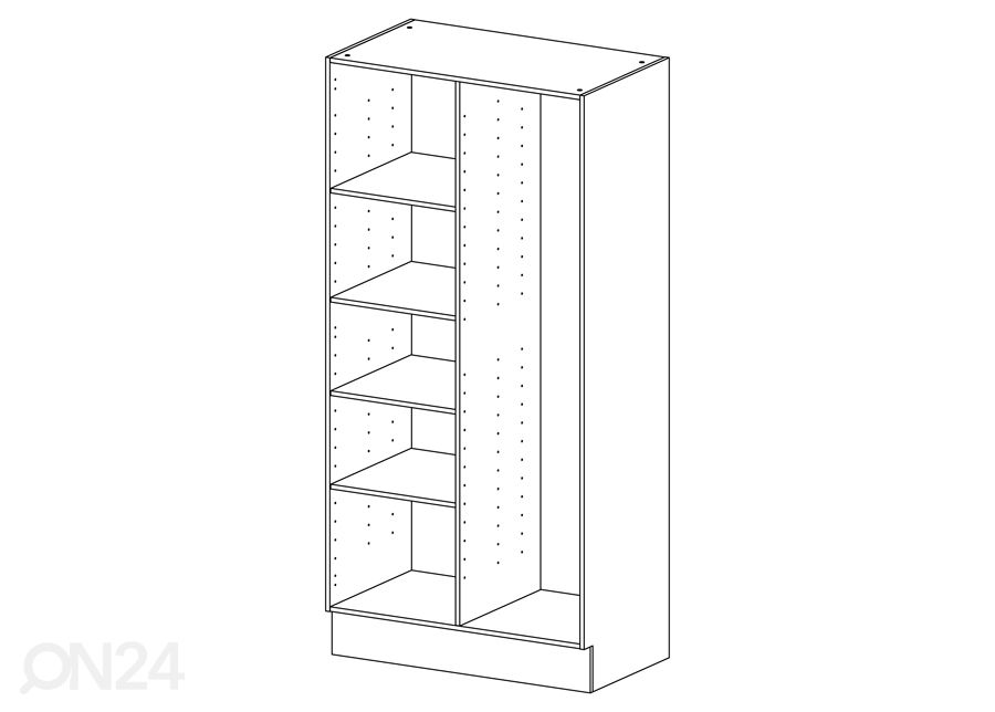 EAZY 191x100 väliseinä+ 4 kpl:tta hyllyjä kuvasuurennos