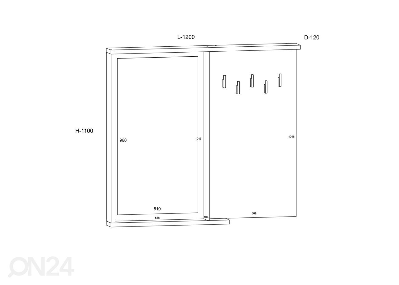 Eteisen naulakko kuvasuurennos