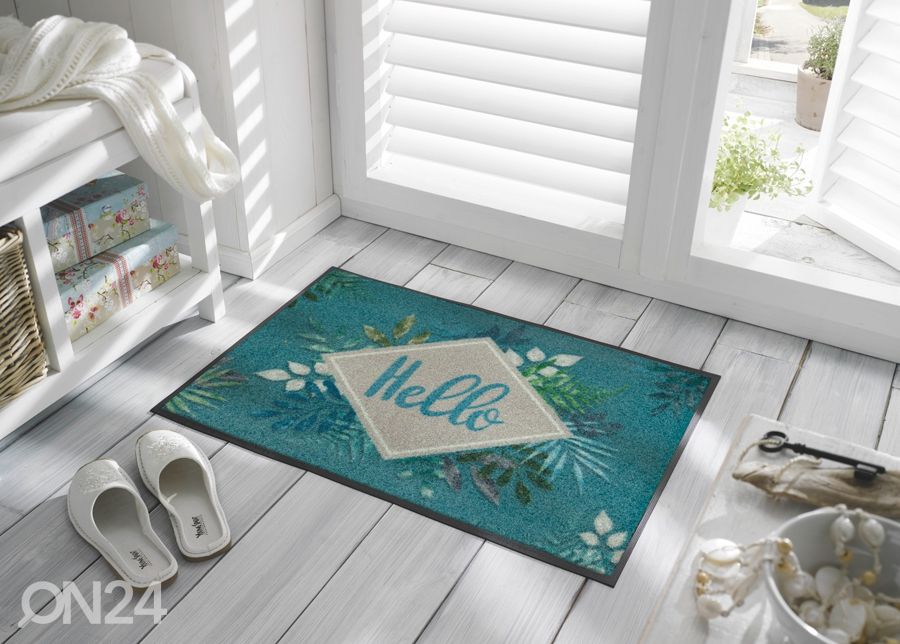 Eteismatto Floral Hello 50x75 cm kuvasuurennos