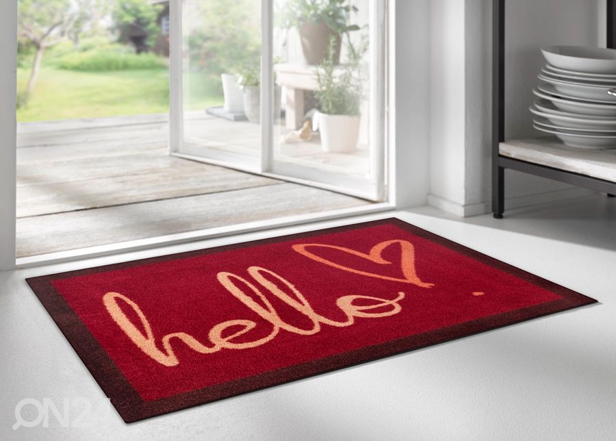 Eteismatto Hello Heart 50x75 cm kuvasuurennos
