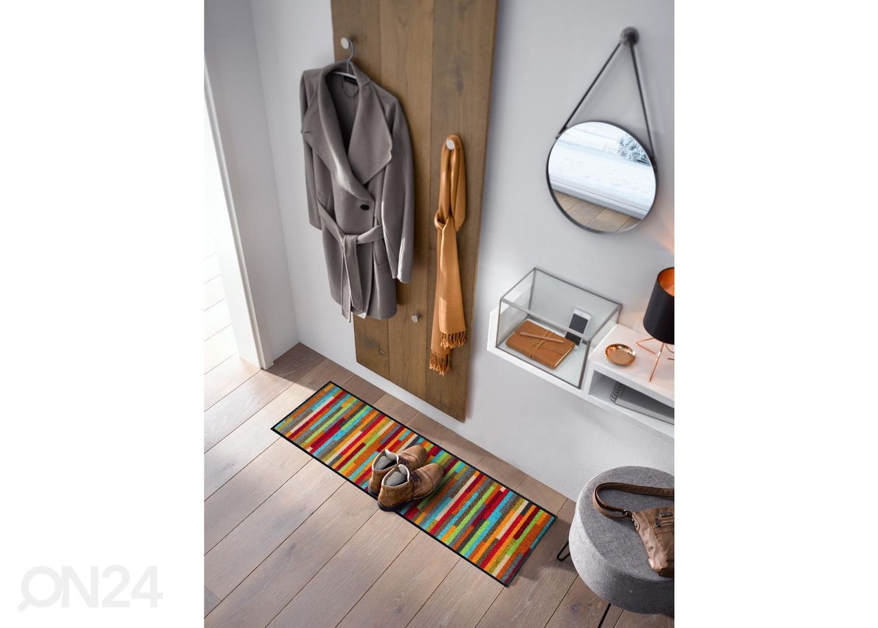 Eteismatto Mikado Stripes 35x120 cm kuvasuurennos