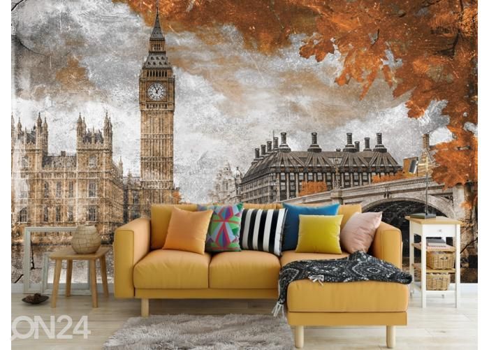 Fleece-kuvatapetti Art Mural Big Ben 416x290 cm kuvasuurennos