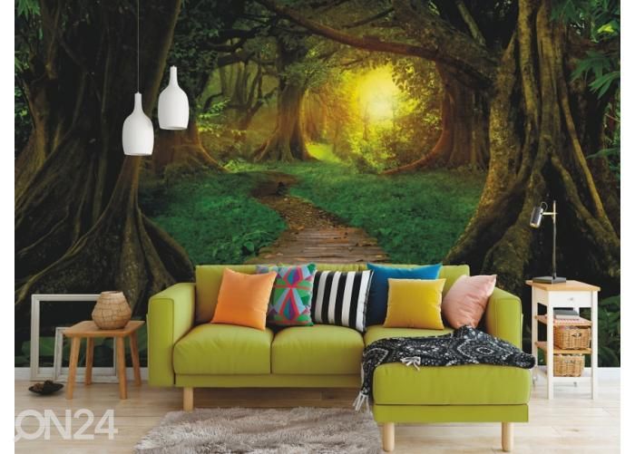 Fleece kuvatapetti Asian Jungle 368x254 cm kuvasuurennos