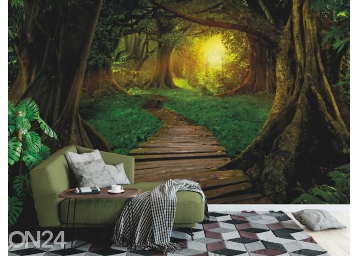 Fleece kuvatapetti Asian Jungle 368x254 cm kuvasuurennos