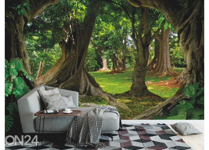 Fleece kuvatapetti Asian Jungle Forest 400x260 cm kuvasuurennos